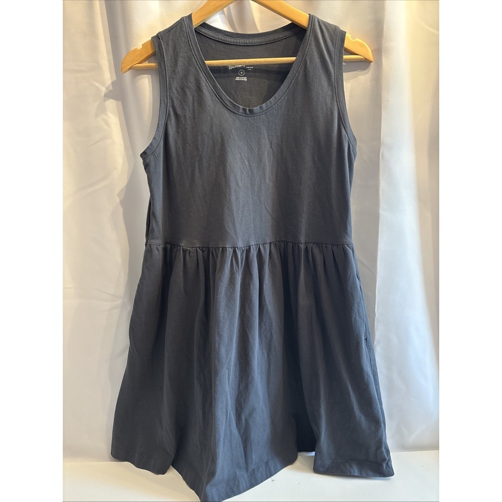 Universal‎ Thread Tank Midi Dress M Gray Cotton Casual Teacher Pockets Beach